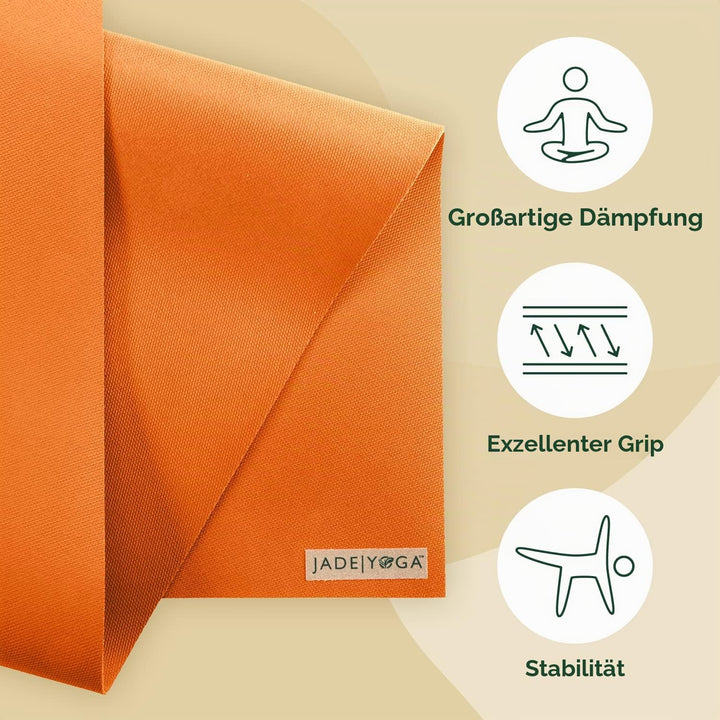 JADE YOGA - Harmony Yoga Mat - Yoga Mat Designed to Provide A Secure Grip to Help Hold Your Pose ora