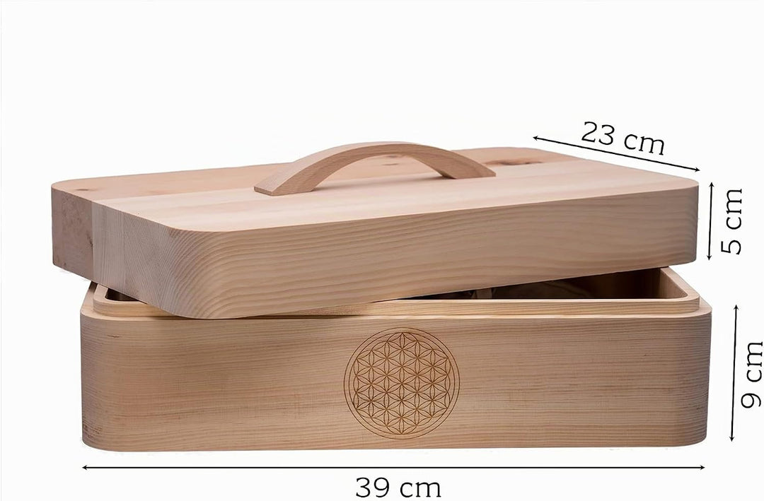 JOWE Zirbenbrotdose | Brotbehälter aus Zirbe | Brotaufbewahrungsbox aus Holz | Brotkasten aus Zirben