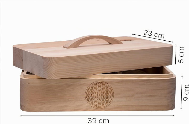 JOWE Zirbenbrotdose | Brotbehälter aus Zirbe | Brotaufbewahrungsbox aus Holz | Brotkasten aus Zirben