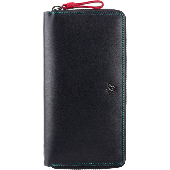 VISCONTI 100% Pur Leder Damen Portemonee RFID Schutz Geldbeutel XL Geldbörse mit Reissverschluss für