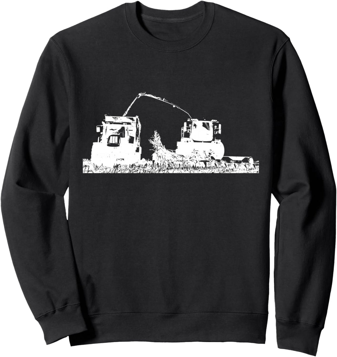 Mais-Häcksler Landwirt Bauer Lohner Mais häckseln Schlepper Sweatshirt