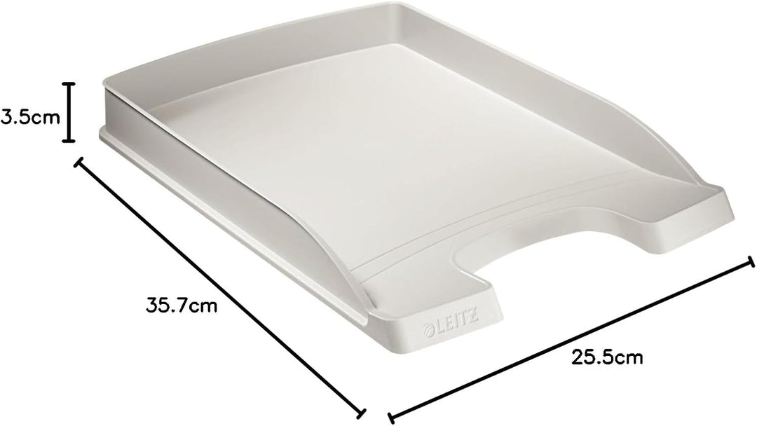 Leitz Briefkorb Flach A4, 10er Pack, Briefablage in Premium-Qualität, Stapelbares Ablagefach als Sch
