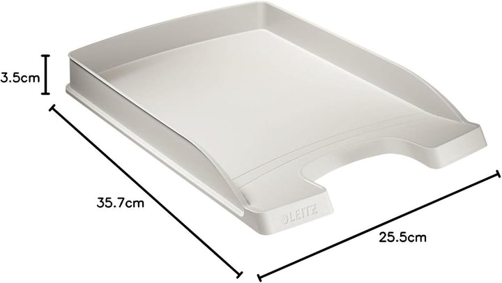 Leitz Briefkorb Flach A4, 10er Pack, Briefablage in Premium-Qualität, Stapelbares Ablagefach als Sch