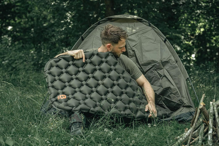 Einzelmatratze 188x58cm Olive - Ultraleichte Faltbare Isomatte für Camping, Wasserfestes Sitzkissen