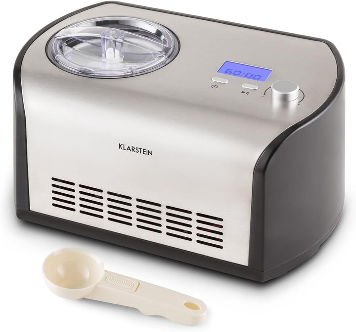 Klarstein Snowberry & Choc - Eismaschine, Speiseeismaschine, Eisbereiter, 135 Watt, 1,2 Liter Fassun