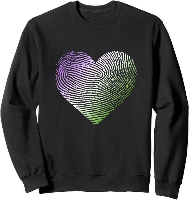 Genderqueeres Herz LGBT Pride CSD Genderqueer Sweatshirt