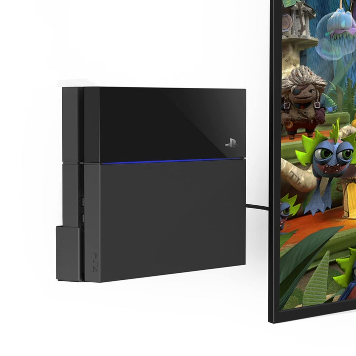 Monzlteck Wandhalterung für PS4 Original (altes Modell), in der Nähe oder hinter dem Fernseher, plat