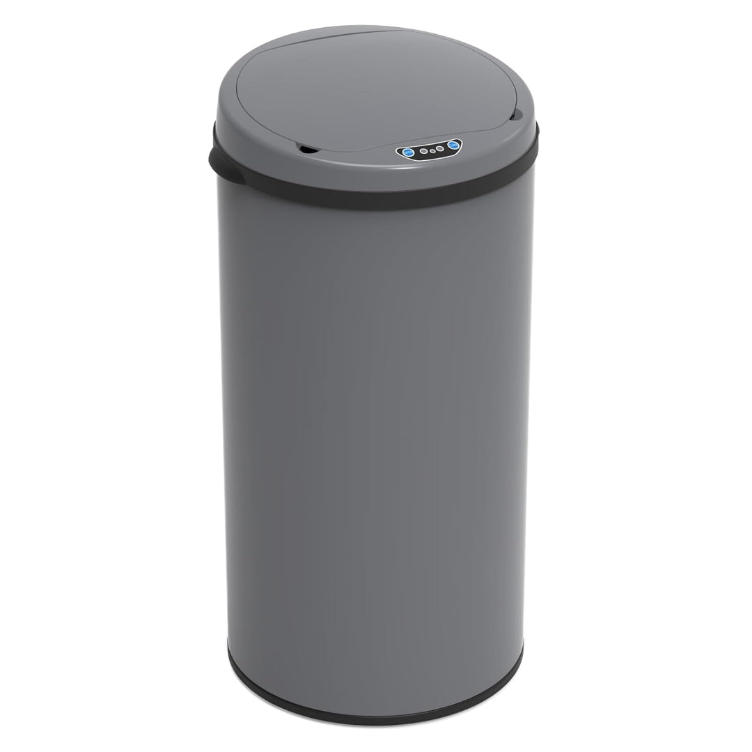 SVITA Sensor-Mülleimer 42L Stahl mit Sensor Elektrischer Abfalleimer Küche Automatik Mülleimer Grau