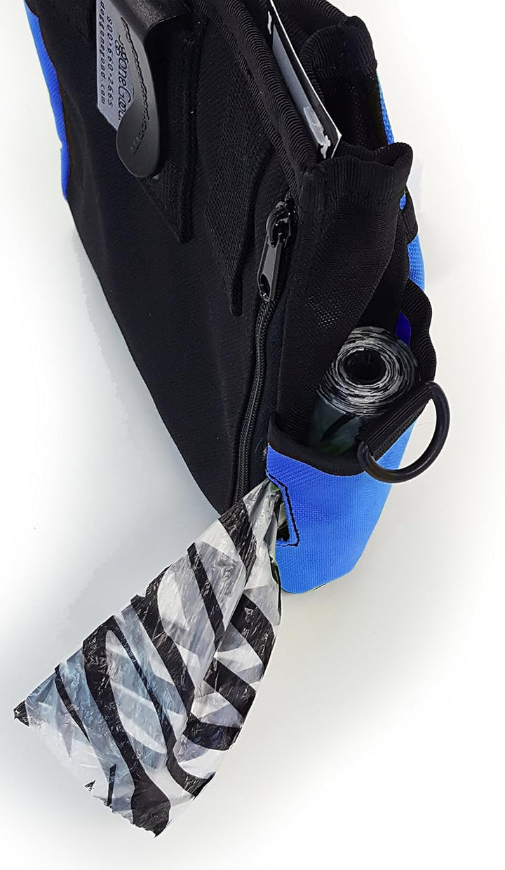 Doggone Good Rapid Rewards Deluxe Dog Training Bag with Belt with belt blau, with belt blau