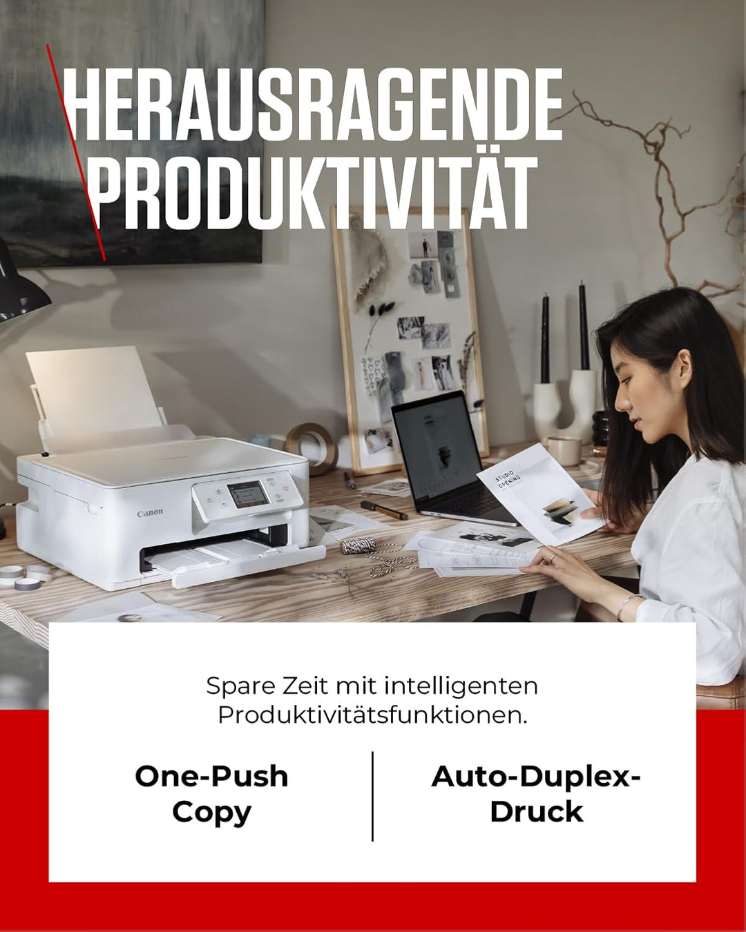 Canon PIXMA TS7650i Multifunktionsdrucker 3in1 (Tintenstrahl,Drucken, Kopieren, Scannen, A4, 6,7 cm