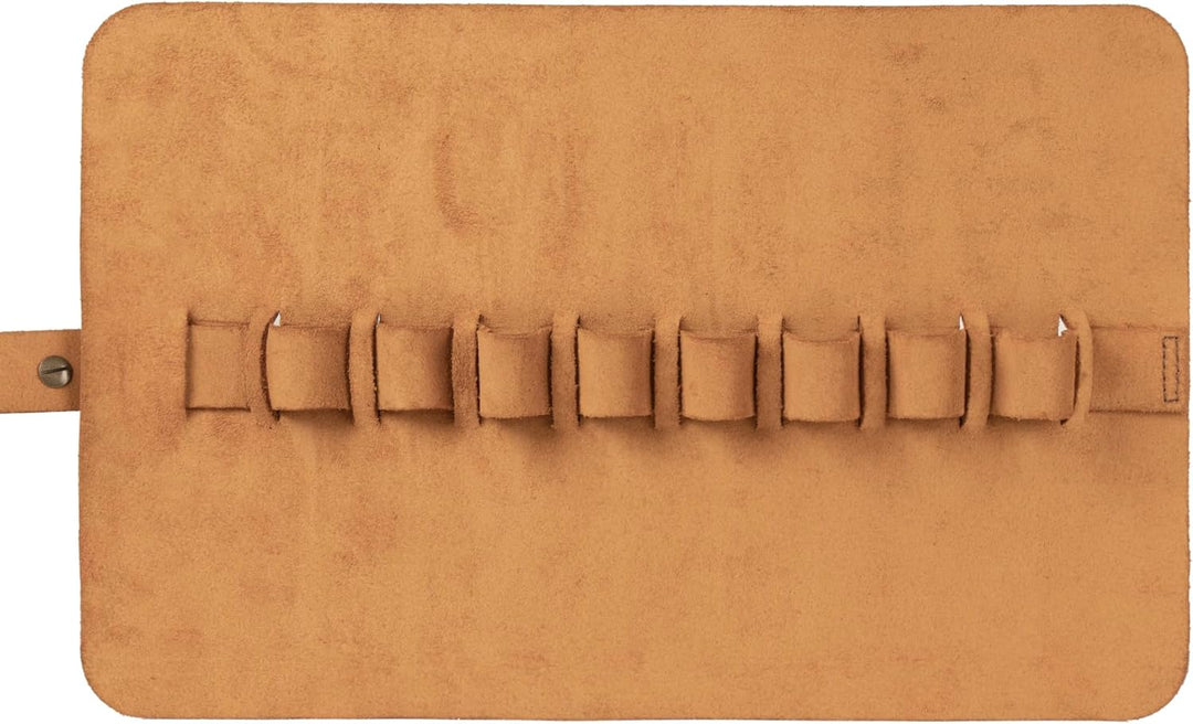 Londo Echtleder Stifterolle, Federmäppchen - Elegante Roll-up Stifterolle, Bleistift Wrap, Mäppchen,