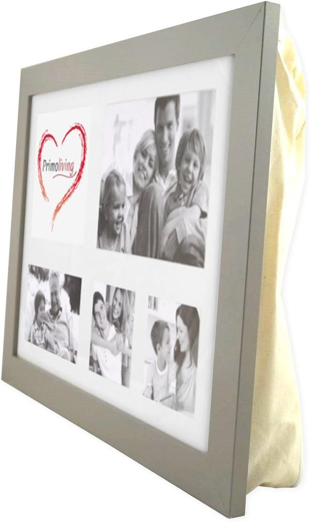 PrimoLiving Knietablett P-786 mit Kissen und Fotorahmen Taupe grau, Grau