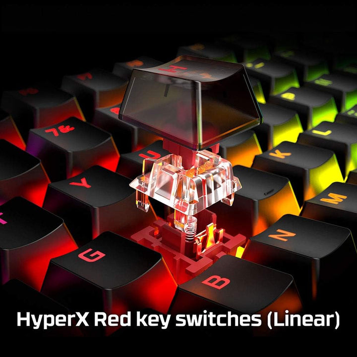 HyperX Alloy Origins – RGB Mechanische Gaming Tastatur, HyperX Red switches (US QWERTY) Full size (1