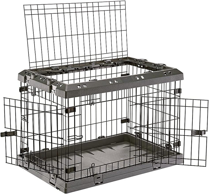 Zusammenklappbarer Käfig für kleine Hunde Superior 75 Metallzaun, mit Separator, Doppelverriegelung
