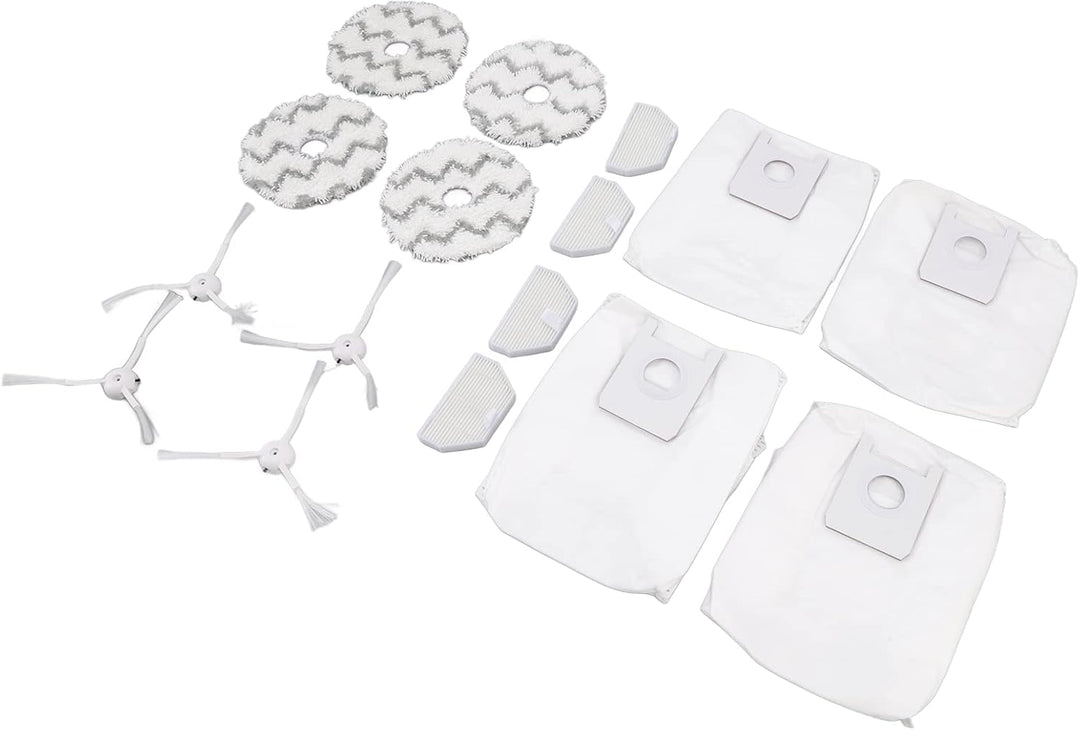 TOPINCN Kehrroboter-Zubehör Staubsauger-Ersatzkit für Roidmi Eva SDJ06RM Kehrmaschine, Inklusive 4 S