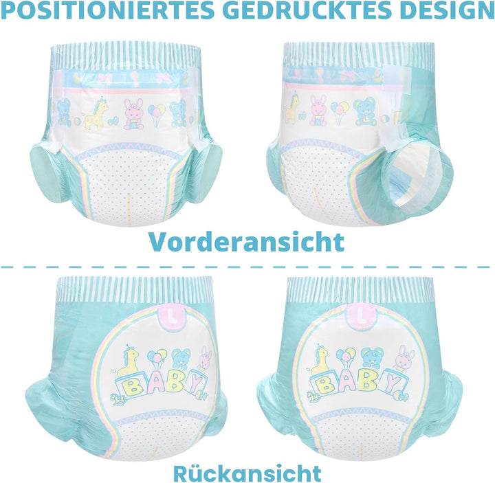 LittleForBig Verstellbarer Klettverschluss Erwachsenen Gedruckten Windeln 10 Stück - Baby Parade (X-
