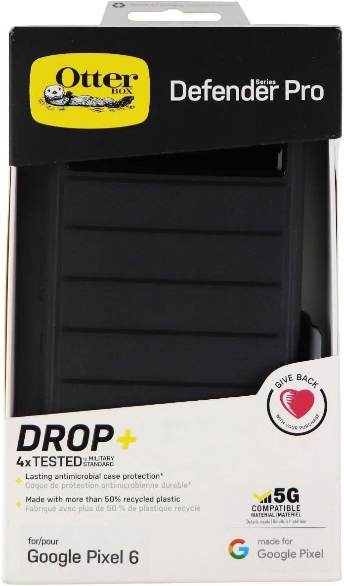 OTTERBOX Defender Series Schutzhülle für Pixel 6, Schwarz, Schwarz