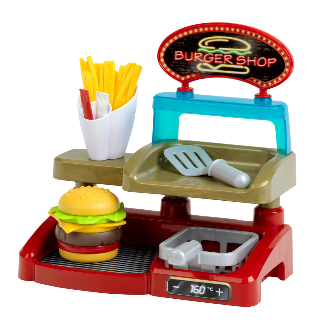 Theo Klein 7336 Burger Station Kreatives Spielset mit Burger, Pommes, Ketchup &amp; Fritteusenkorb Spiel
