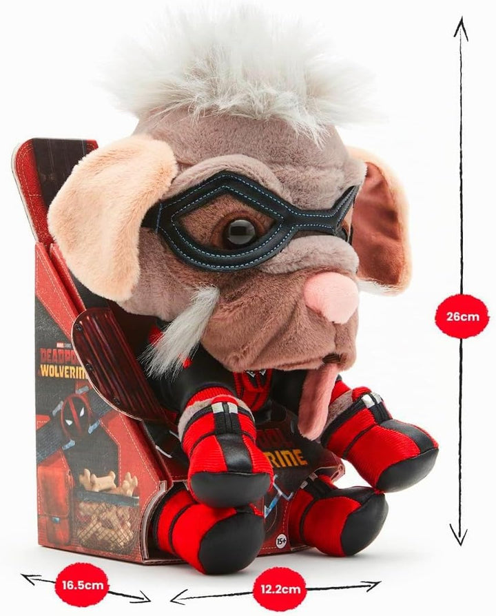 Dogpool Plüsch-Figur (26 cm) - detailliertes Superhelden-Plüschtier aus dem MARVEL Studios Film Dead