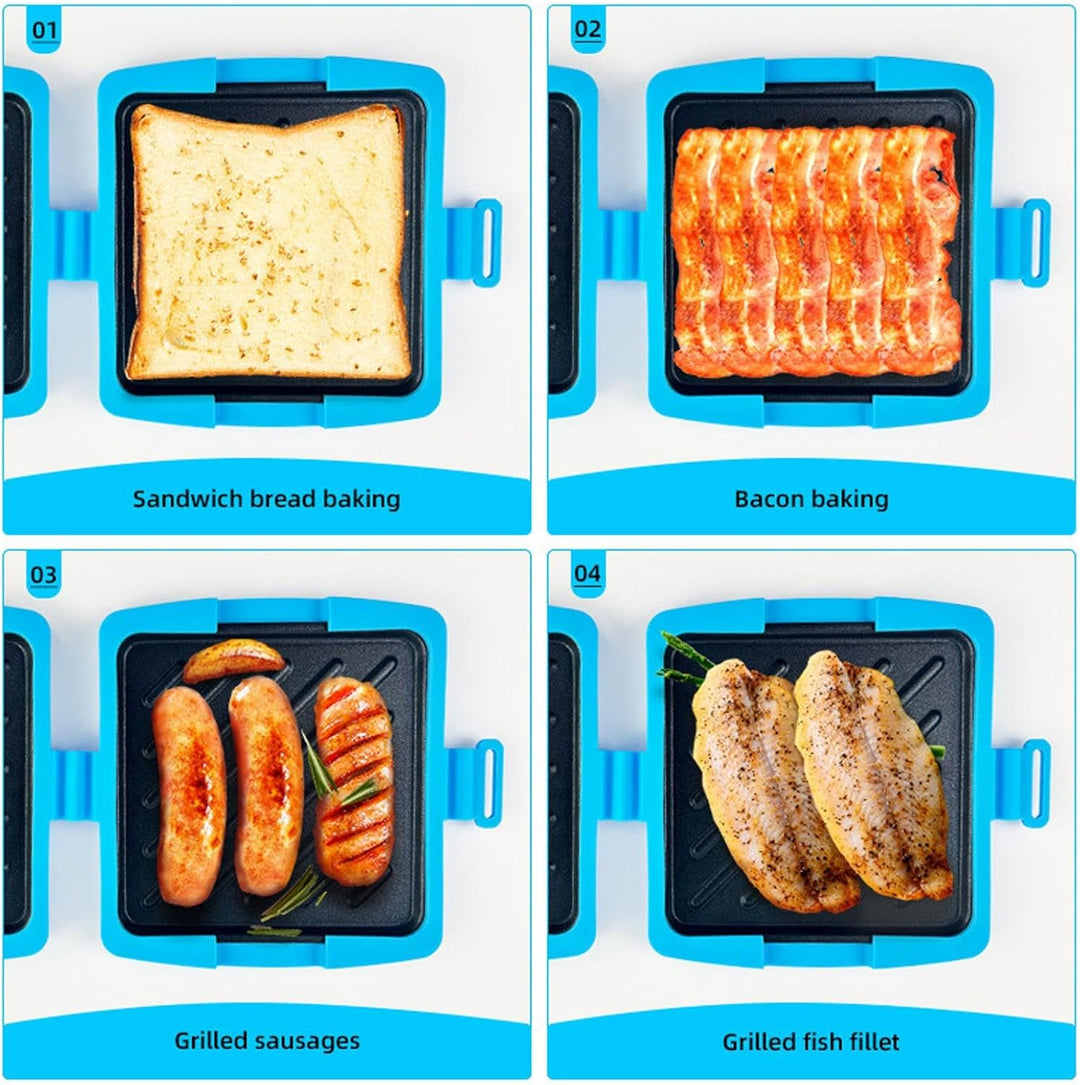 Sandwichpresse für die Mikrowelle – Silikon-Antihaft-Toast-Maker, hitzebeständiger Käse-Toaster, Sna