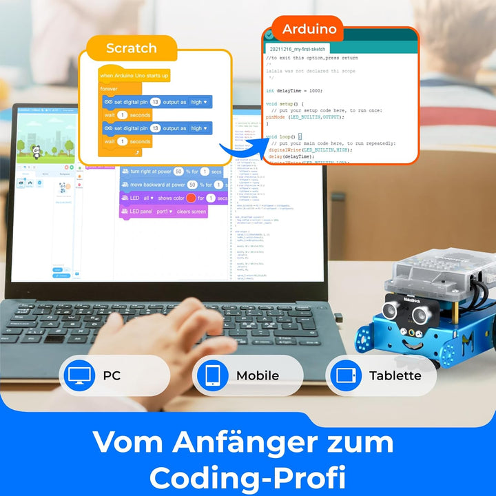 Makeblock mBot Smart Roboter Spielzeug, Scractch/Arduino Programieren Lernen, Roboter Programmierbar