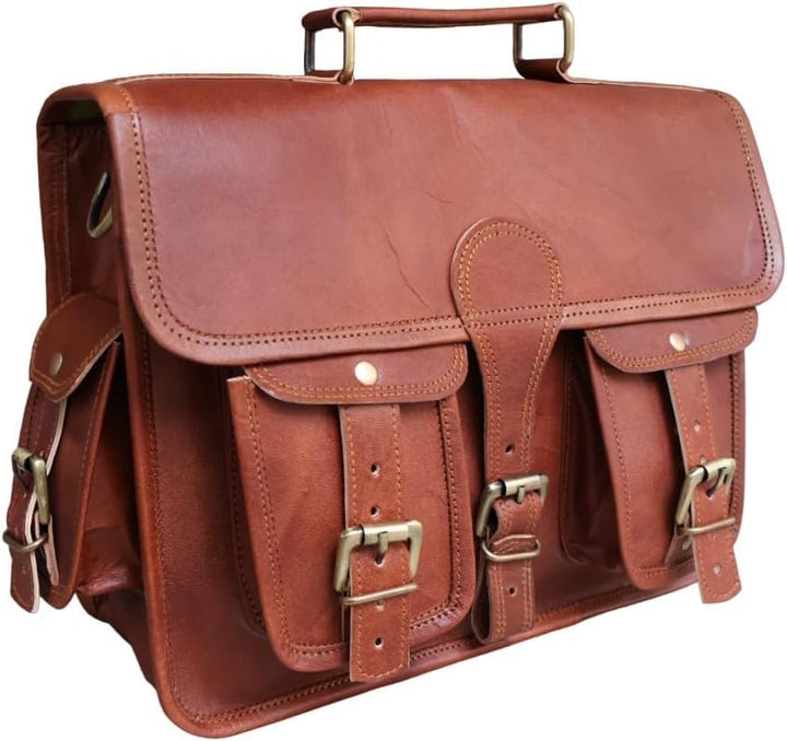 Satteltasche Motorradtasche Powersports Zubehör Rennrad 13 Zoll Leder Braun Scooter Gepäckträger Sat