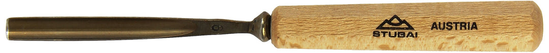 STUBAI-520908 Gerades Hohleisen 8 mm | Profi-Schnitzeisen Serie 52, Stich 9 | einseitig geschliffen