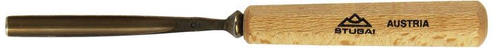 STUBAI-520908 Gerades Hohleisen 8 mm | Profi-Schnitzeisen Serie 52, Stich 9 | einseitig geschliffen