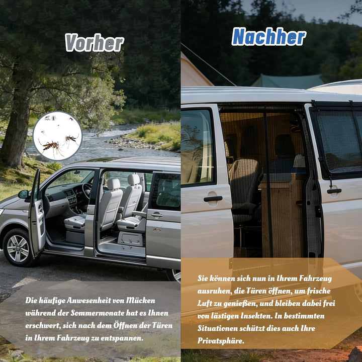 Moskitonetz Auto Kompatibel für VW T5 T6 T6.1 California, Insekten für Seitentür/Hintertür mit mitti