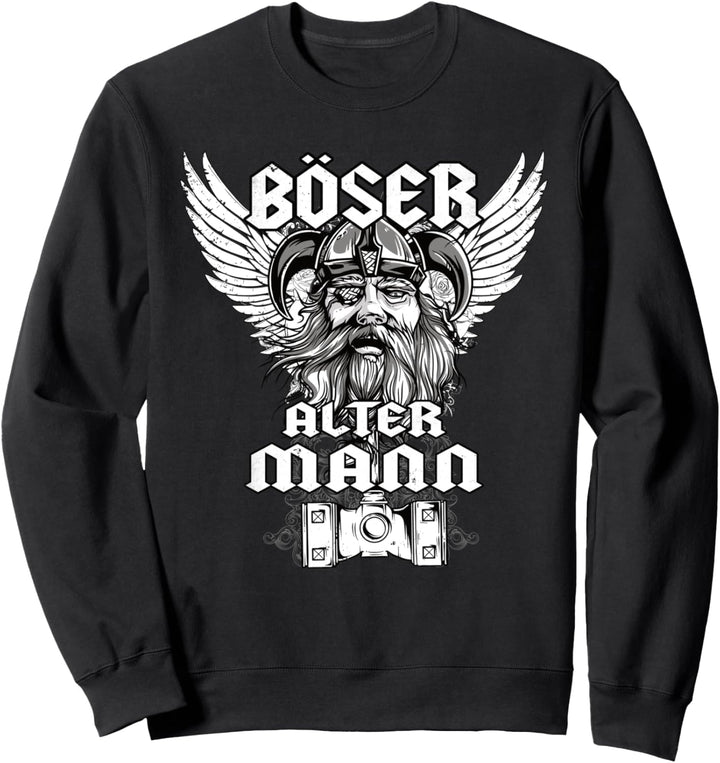 Wikinger mit Spruch I Wikinger I Herren Böser alter Mann Sweatshirt