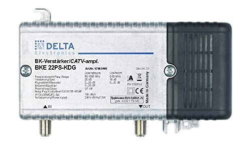 DCT Delta – BKE 22 PS KDG VPE: 1, Hausanschlussverstärker KDG B (1.1) 1 GHz 21 dB, RW 65 MHz 18 dB V