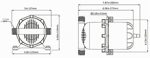 LIGHTEU®, Seaflo 0,75 Liter Druckspeichertank 0.75l Accumulator Tank, 0.75l Accumulator Tank