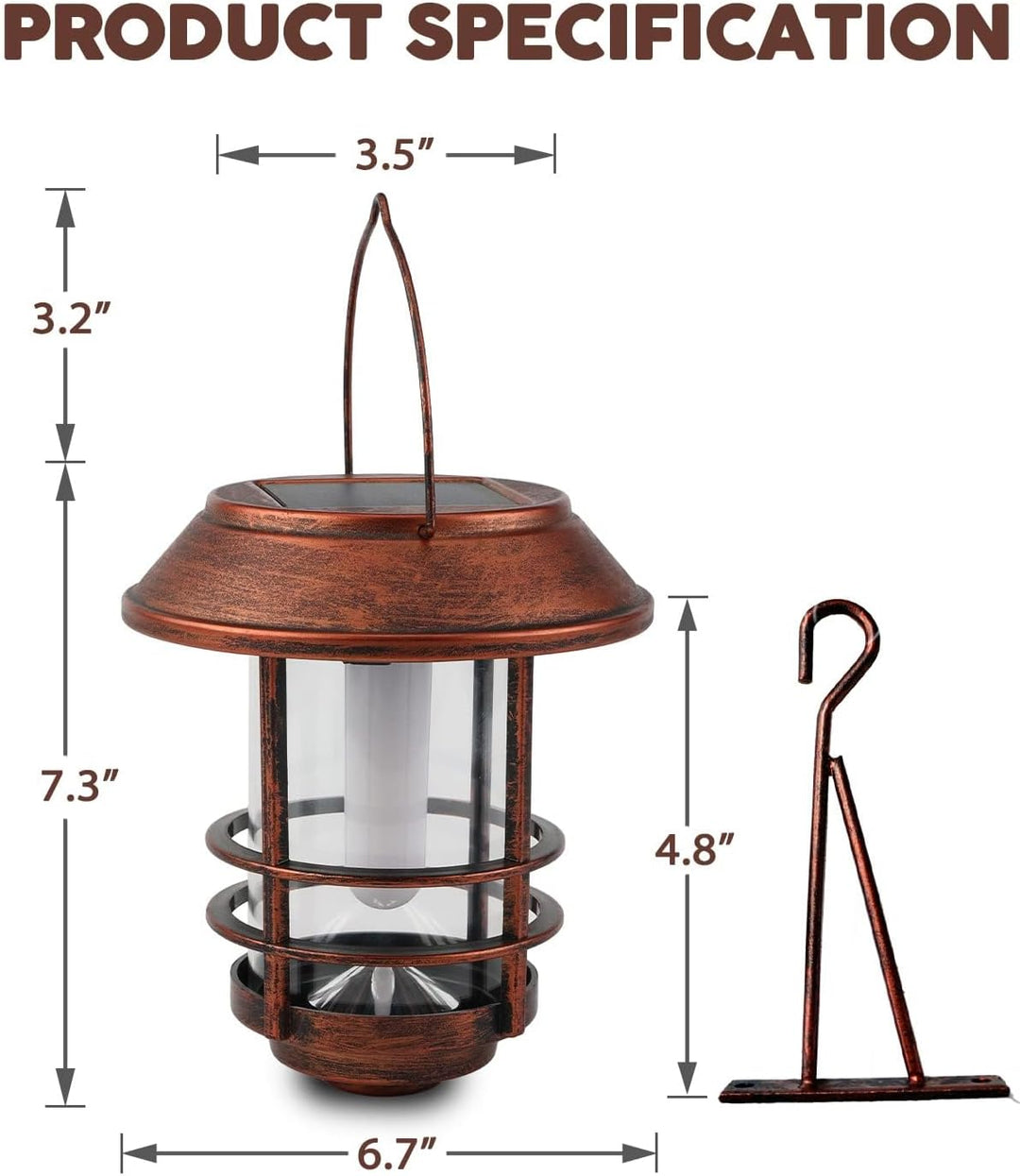 FLOWood Solarlampen für Aussen Garten,Glas und Metall IP65 Wasserdicht, Flackernde Flammen Wandleuch