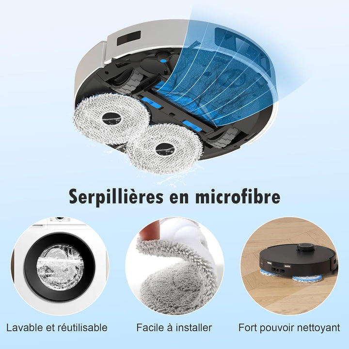 22 Zubehörteile für Ecovacs Deebot T30S / T30s Pro Roboter-Staubsauger, 1 Hauptbürste, 4 HEPA-Filter