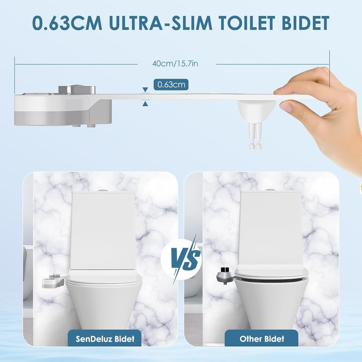 Bidet Aufsatz für Toilette, Nicht Elektrisch Bidet Toilettenaufsatz Bidet Mit Einziehbare Selbstrein