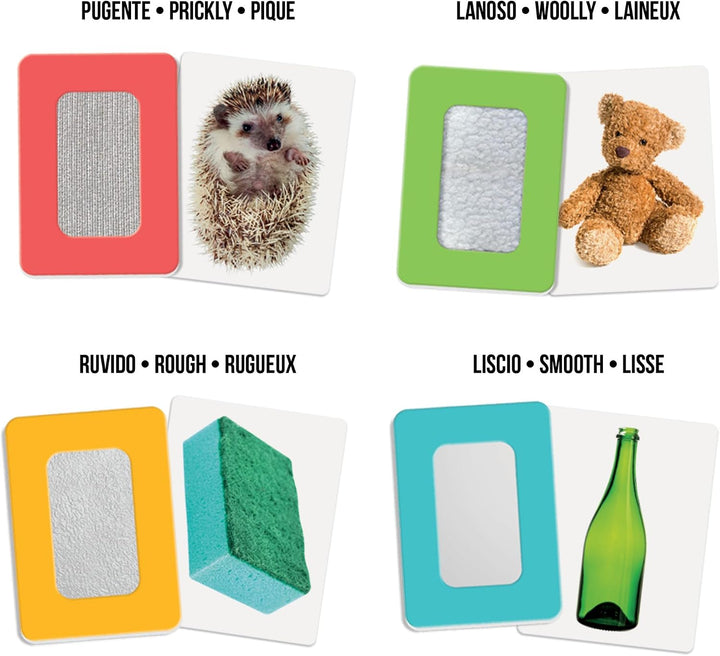 Headu - Flashcards Tactile Montessori - Lernspiel für Kinder von 1 bis 4 Jahren Single, Single