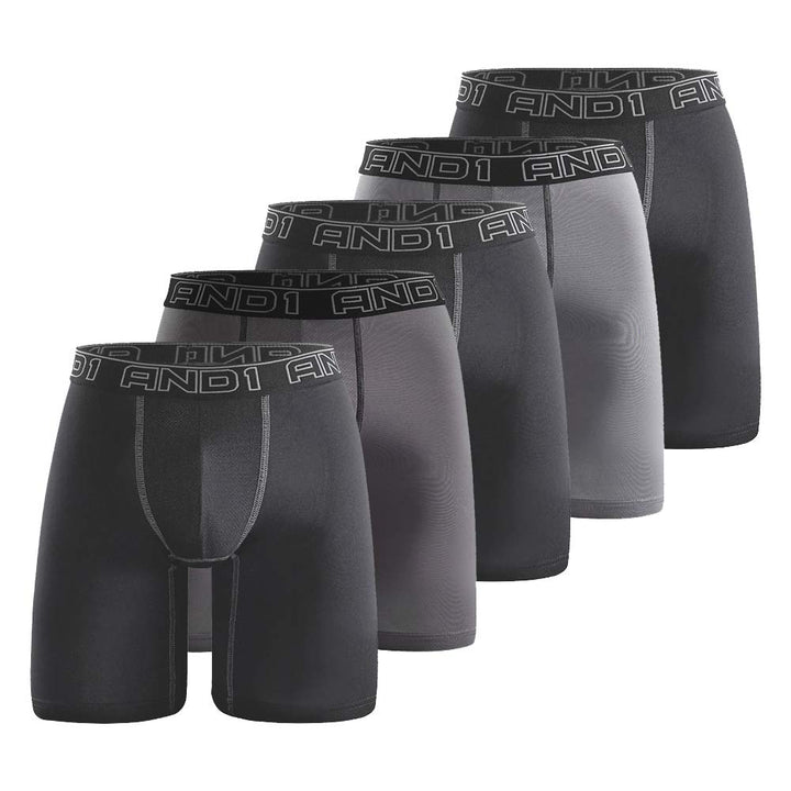 AND1 Sport Boxershorts 5er Pack Unterwäsche Herren Unterhosen Männer Retroshorts Boxer Brief Sportun