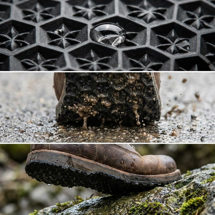 Schuhreparatur Sohle "Black Star" - Zellkautschuk Langsohle - Schuhsohle - Anti Rutsch Sohle - Gummi
