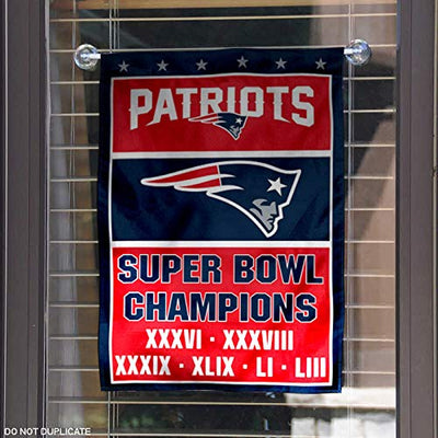 WinCraft New England Patriots Six Time Super Bowl Champions Garden Flag