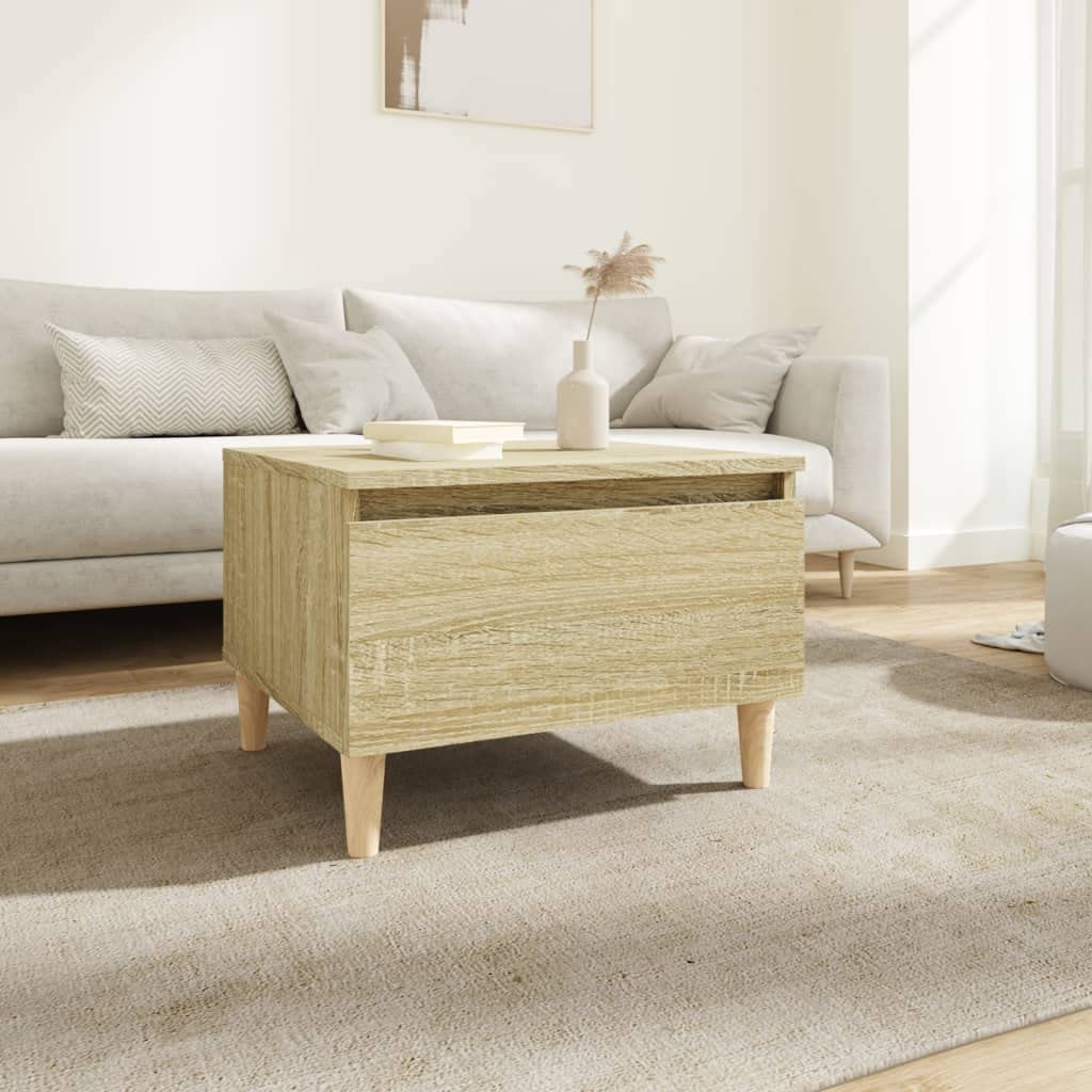 FIRBNUS Beistelltisch Sonoma-Eiche 50x46x35 cm Beistelltisch mit Schublade Beistelltisch Wohnzimmer