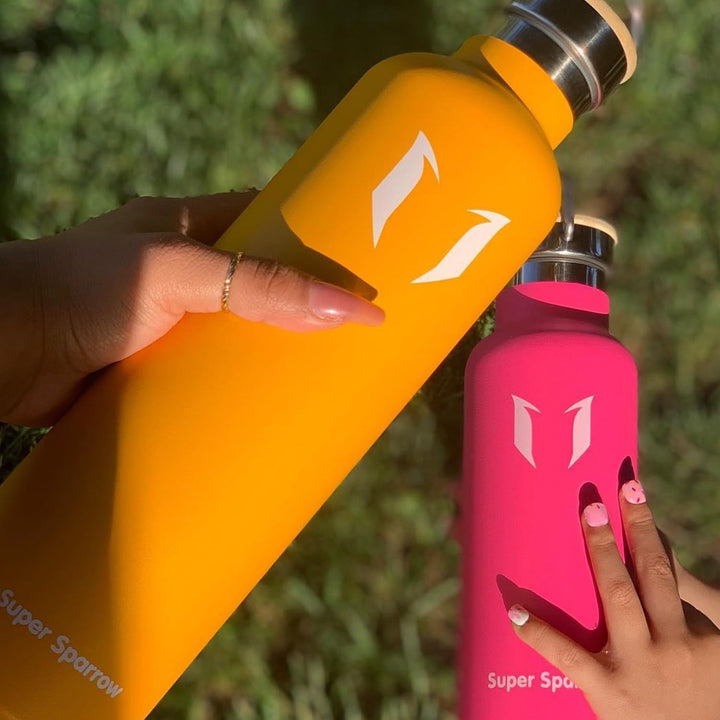 Super Sparrow Trinkflasche Edelstahl - 500ml/750ml/1L - Auslaufsicher Thermoskanne, BPA-Frei Wasserf