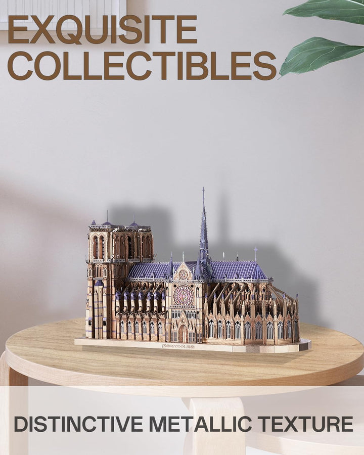 Piececool 3D Puzzle modellbausatz Erwachsene 3D Metall Puzzle 3D Puzzle Erwachsene - Notre Dame Kath