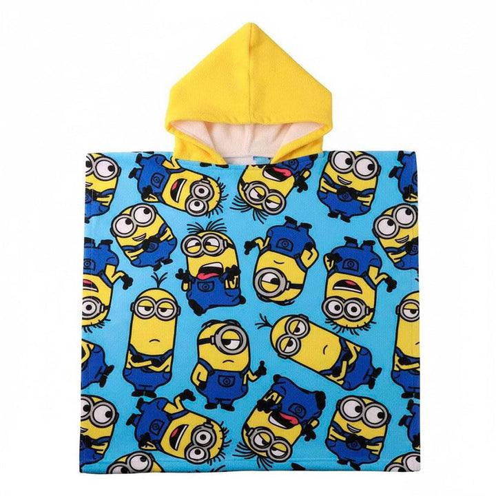 Minions Mikrofaser-Poncho für Kinder für Strand und Pool, aus Mikrofaser, für Jungen, Mädchen, mit K