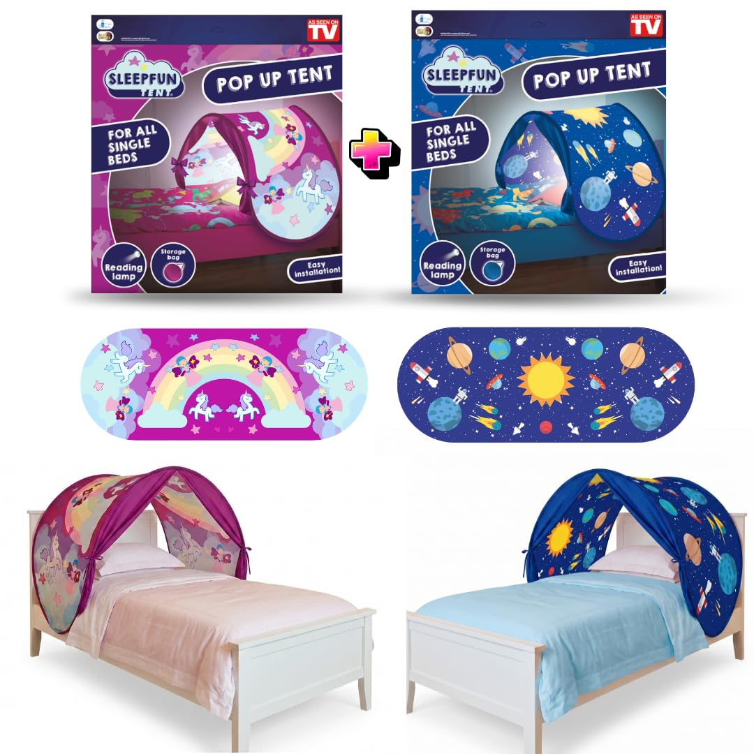 BEST DIRECT – STARLYF SleepFun Tent (Original TV): Pop-up-Bettzelt und Spielhaus für Kinder (Mädchen