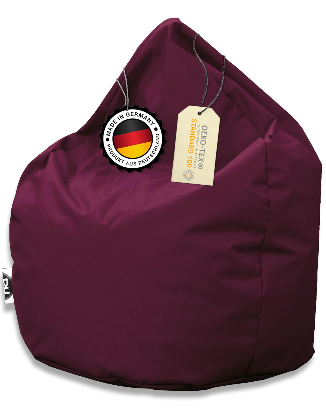 PATCH HOME Patchhome Sitzsack Tropfenform mit Reissverschluss Nachfüllbar - für In &amp; Outdoor - mit S