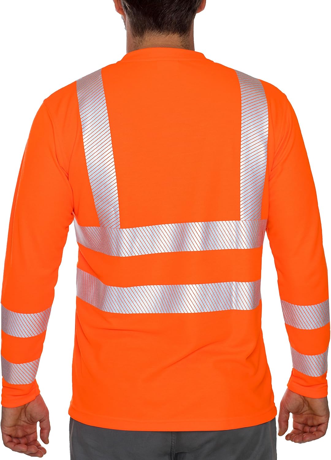 iQ-UV w6490034260-54-XL UV-Schutz 50 plus Langarm T-Shirt mit Warnschutz nach EN20471 Klasse 2, Oran