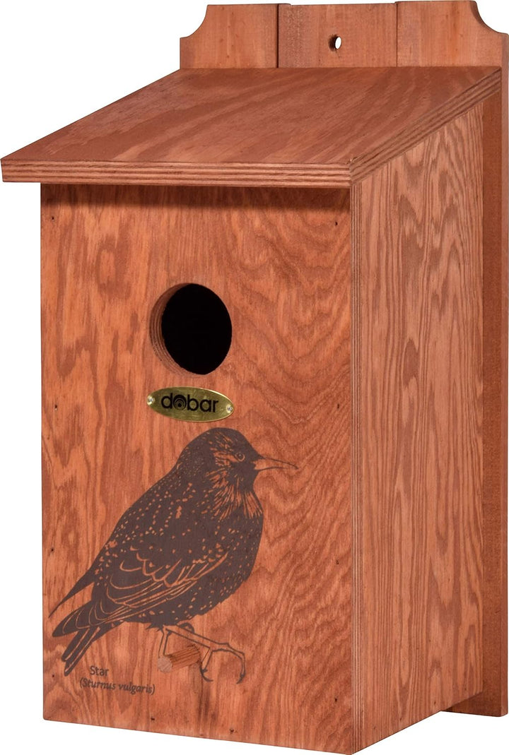 dobar® green label 22362FSCe Nistkasten "Star" - Starenkasten aus Holz - Nisthilfe für Wildvögel - W
