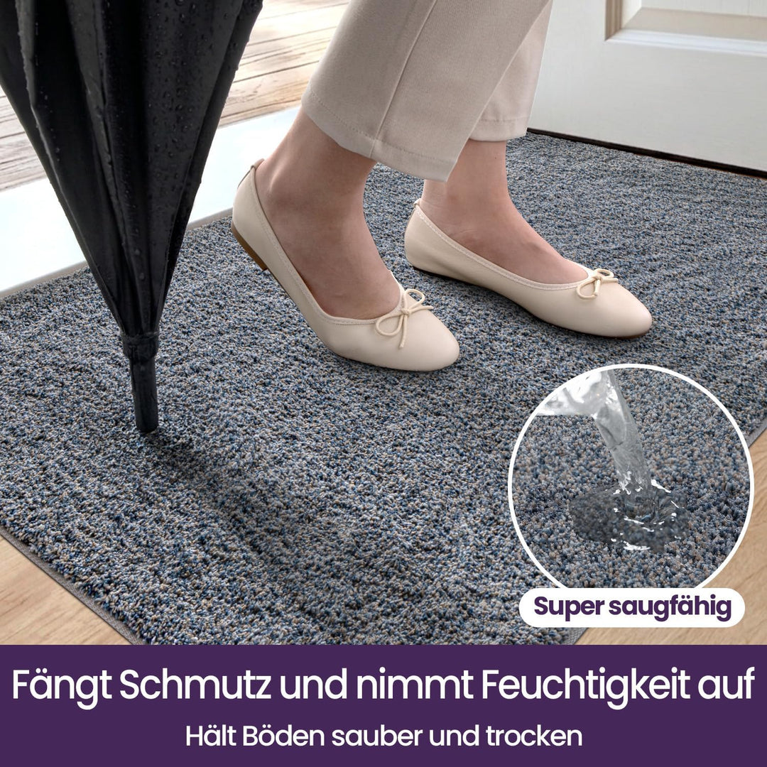 DEXI Schmutzfangmatte,rutschfeste Fussmatte für Innen und Aussen,Waschbar Eingangsteppich Saugstarke