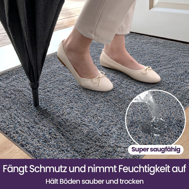 DEXI Schmutzfangmatte,rutschfeste Fussmatte für Innen und Aussen,Waschbar Eingangsteppich Saugstarke