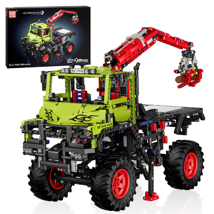 Mould King Geländewagen Bauset, Konstruktions-Baukasten für Allrad-Offroad-Truck Modell mit Motor, 2